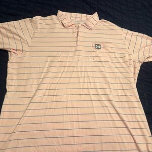 Classic Pink Striped Polo Shirt by Bobby Jones